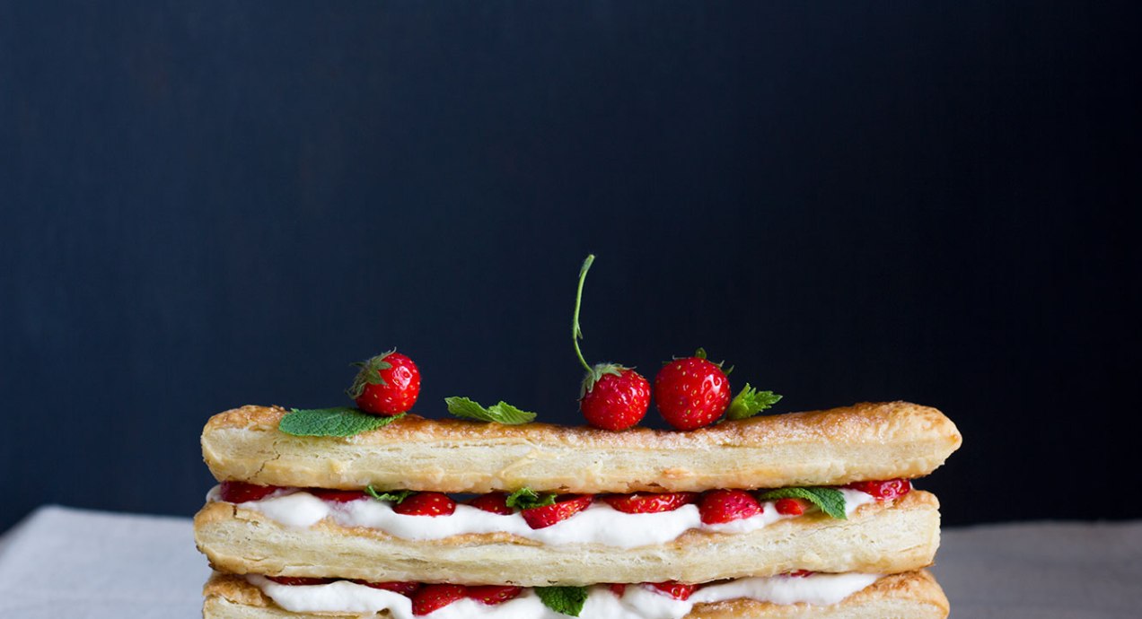 Strawberry Millefeuille with Mint Cream | egg & dart blog