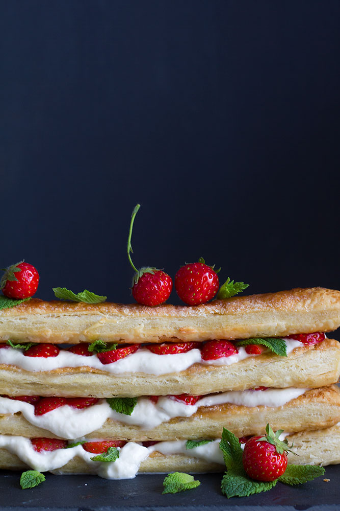 Strawberry Millefeuille with Mint Cream | egg & dart blog